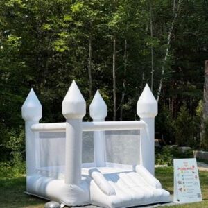 White Bouncy Castle with Slide