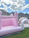 Package Deal – Pink Bouncy Castle and Small Bubble Dome